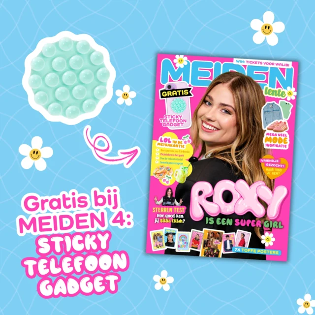 Heb jij de sticky gadget al op jouw telefoon geplakt? En wat voor cadeautje wil jij graag zien bij MEIDEN? Laat het ons weten!